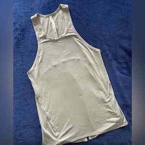Lululemon Womens Split Back Tan Tank Size‎ 6 Textured Lightweight Size 6